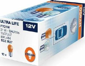 Osram 7507ULT - Лампа накаливания, фонарь указателя поворота parts5.com