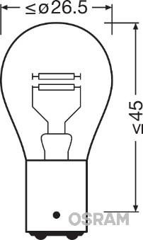 Osram 7528 - Лампа накаливания, фонарь указателя поворота parts5.com