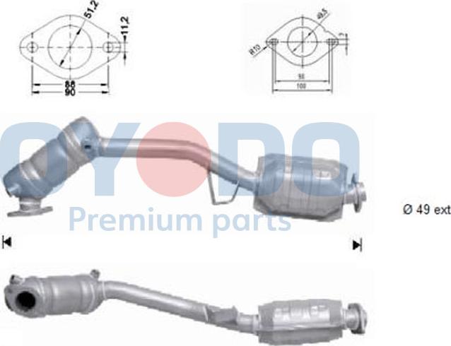 Oyodo 10N0050-OYO - Катализатор parts5.com