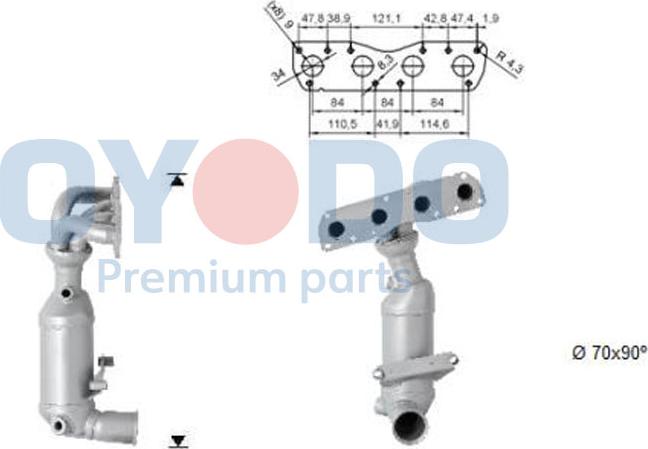 Oyodo 10N0101-OYO - Катализатор parts5.com