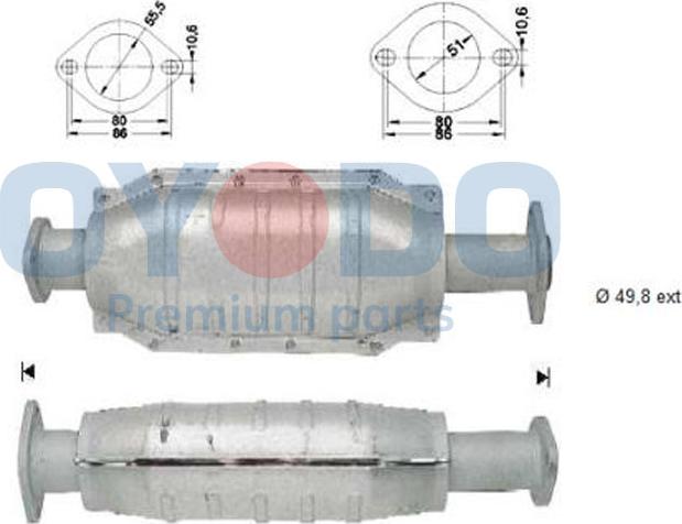 Oyodo 10N0136-OYO - Катализатор parts5.com