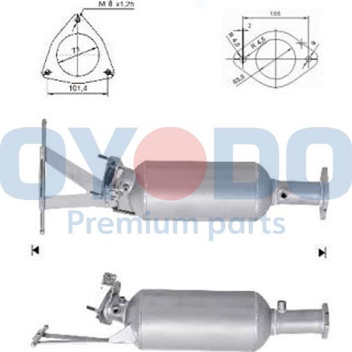 Oyodo 20N0078-OYO - Сажевый / частичный фильтр, система выхлопа ОГ parts5.com