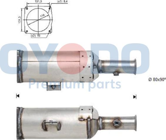 Oyodo 20N0103OYO - Сажевый / частичный фильтр, система выхлопа ОГ parts5.com