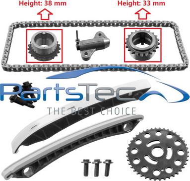 PartsTec PTA114-0077 - Комплект цепи привода распредвала parts5.com