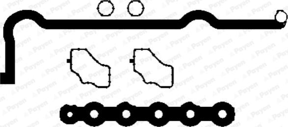 Payen HM5291 - Комплект прокладок, крышка головки цилиндра parts5.com