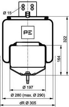 PE Automotive 08426472A - Кожух пневматической рессоры parts5.com