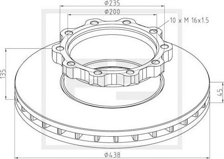 Beral BCR144A - Тормозной диск parts5.com