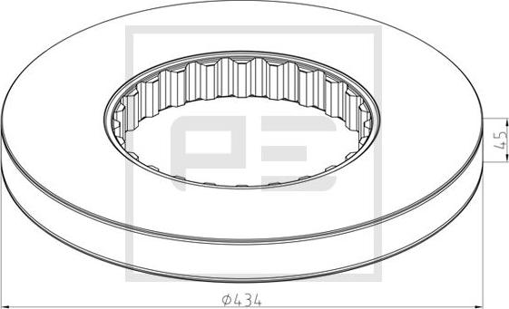 PE Automotive 146.211-10A - Тормозной диск parts5.com