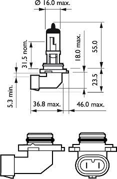 PHILIPS 9006XVPB1 - Лампа накаливания, фара дальнего света parts5.com