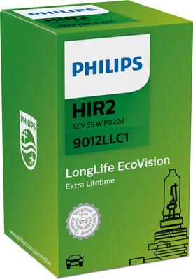 PHILIPS 9012LLC1 - Лампа накаливания, фара дальнего света parts5.com