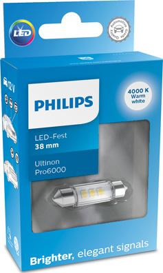 PHILIPS 11854WU60X1 - Лампа накаливания, освещение салона parts5.com