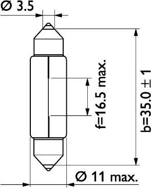 PHILIPS 13844CP - Bulb, licence plate light parts5.com