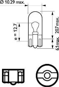 PHILIPS 12961 - Лампа, мигающие / габаритные огни parts5.com