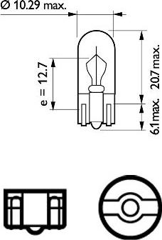 PHILIPS 12040VPB2 - Лампа накаливания, освещение салона parts5.com