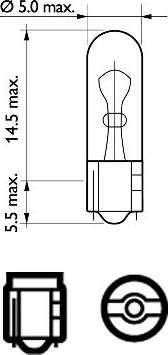 PHILIPS 12516CP - Lámpara, luz de freno parts5.com