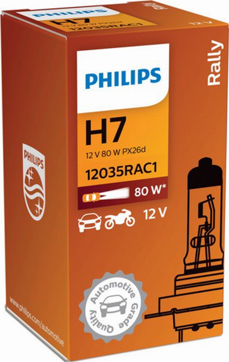 PHILIPS 12035RAC1 - Лампа накаливания, фара дальнего света parts5.com