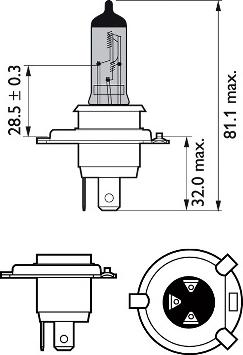 PHILIPS 12342WVUB1 - Лампа накаливания, фара дальнего света parts5.com