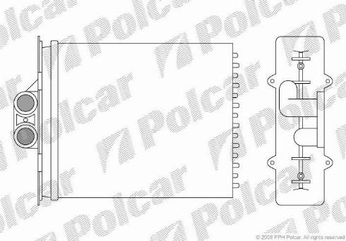 Polcar 5516N8-2 - Теплообменник, отопление салона parts5.com