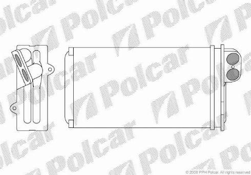 Polcar 6032N81 - Теплообменник, отопление салона parts5.com