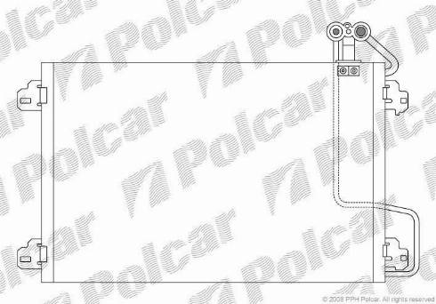 Polcar 6070K8C1 - Конденсатор кондиционера parts5.com