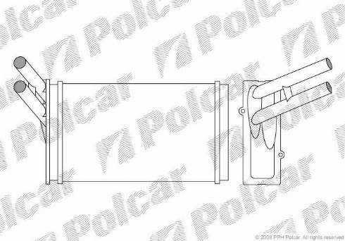 Polcar 1307N81 - Heat Exchanger, interior heating parts5.com