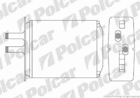 Polcar 3017N82 - Теплообменник, отопление салона parts5.com