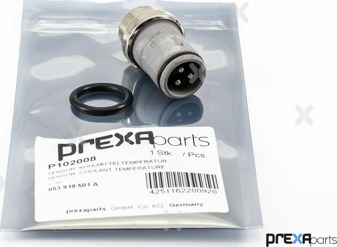 PREXAparts P102008 - Датчик, температура охлаждающей жидкости parts5.com