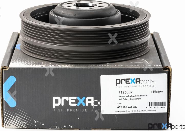 PREXAparts P125009 - Шкив коленчатого вала parts5.com