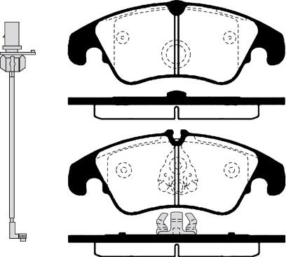 VW 8K0 698 151 R - Тормозные колодки, дисковые, комплект parts5.com