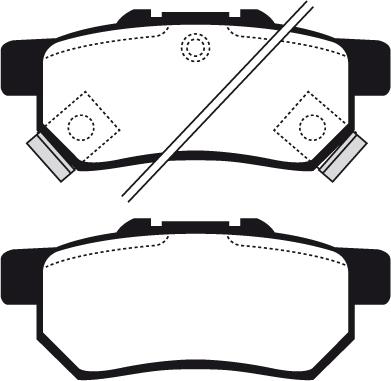 HITEC H 719 - Тормозные колодки, дисковые, комплект parts5.com