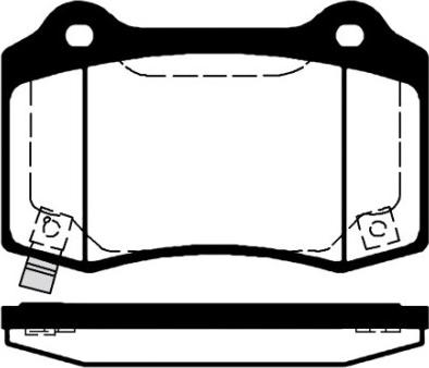 Chrysler 68144223AC - Тормозные колодки, дисковые, комплект parts5.com