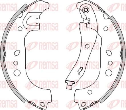 Remsa 4495.00 - Тормозные башмаки, барабанные parts5.com