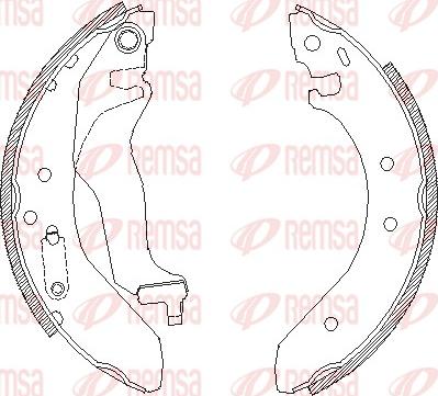 Remsa 4400.00 - Тормозные башмаки, барабанные parts5.com