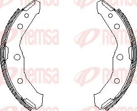 Remsa 454700 - Тормозные башмаки, барабанные parts5.com