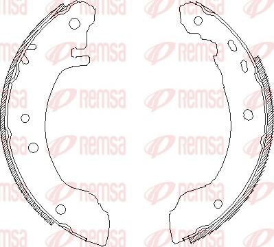 Remsa 4508.00 - Тормозные башмаки, барабанные parts5.com