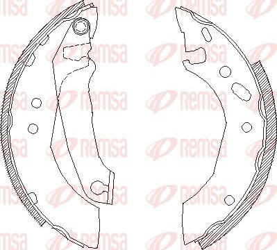 Remsa 4507.00 - Тормозные башмаки, барабанные parts5.com