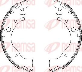 Remsa 4587.00 - Тормозные башмаки, барабанные parts5.com