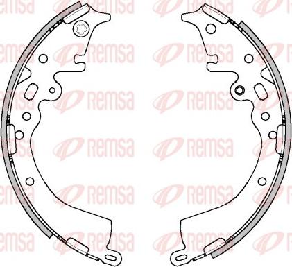 Remsa 453800 - Тормозные башмаки, барабанные parts5.com