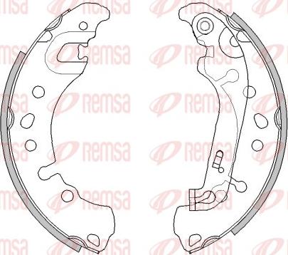 Remsa 452700 - Тормозные башмаки, барабанные parts5.com