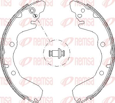 Remsa 4645.00 - Тормозные башмаки, барабанные parts5.com