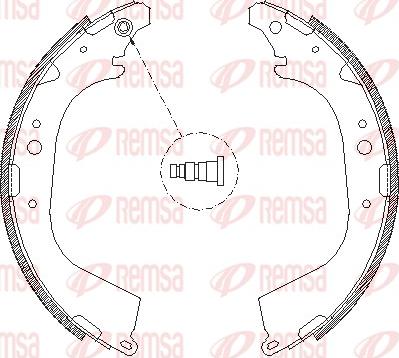 Remsa 4650.01 - Тормозные башмаки, барабанные parts5.com