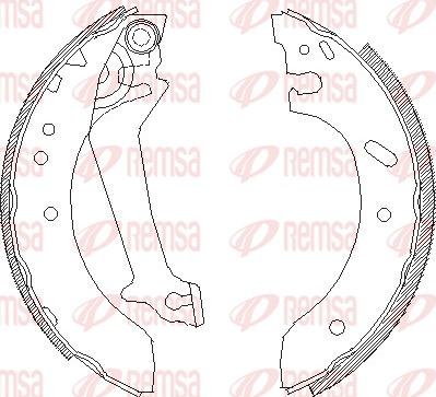 Remsa 4670.01 - Тормозные башмаки, барабанные parts5.com