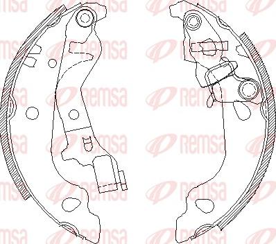 Remsa 4099.00 - Тормозные башмаки, барабанные parts5.com