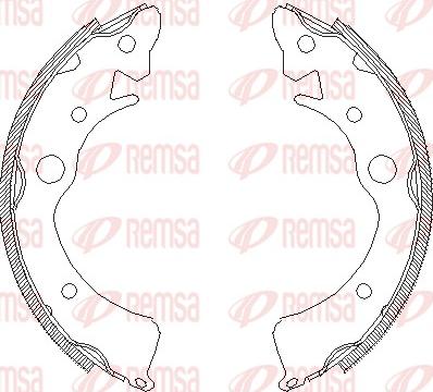 Remsa 4096.00 - Тормозные башмаки, барабанные parts5.com