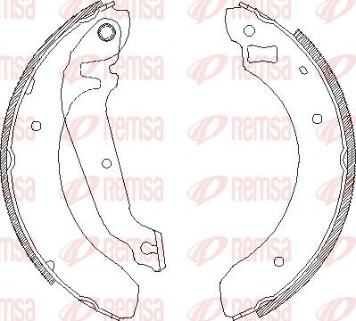 Remsa 4062.00 - Тормозные башмаки, барабанные parts5.com