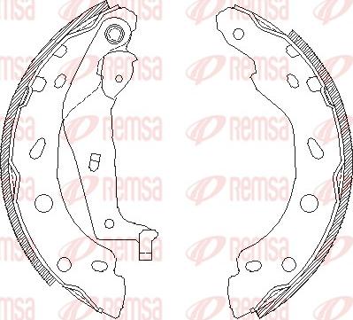 Remsa 4001.00 - Тормозные башмаки, барабанные parts5.com