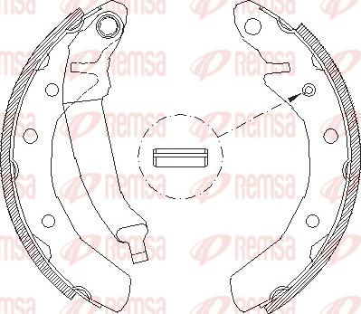 Remsa 4086.00 - Тормозные башмаки, барабанные parts5.com