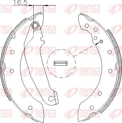 Remsa 4199.00 - Тормозные башмаки, барабанные parts5.com