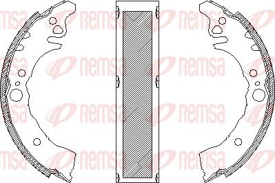 Remsa 4160.01 - Тормозные башмаки, барабанные parts5.com