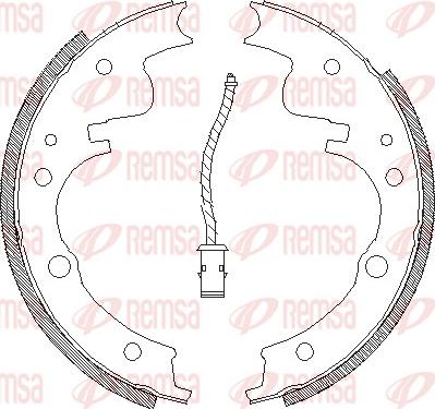 Remsa 4104.01 - Тормозные башмаки, барабанные parts5.com